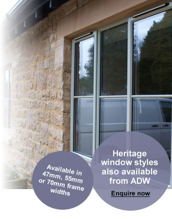 Casement aluminium  windows also available in heritage styles