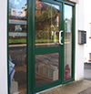 An aluminium shop front door for commercial application
